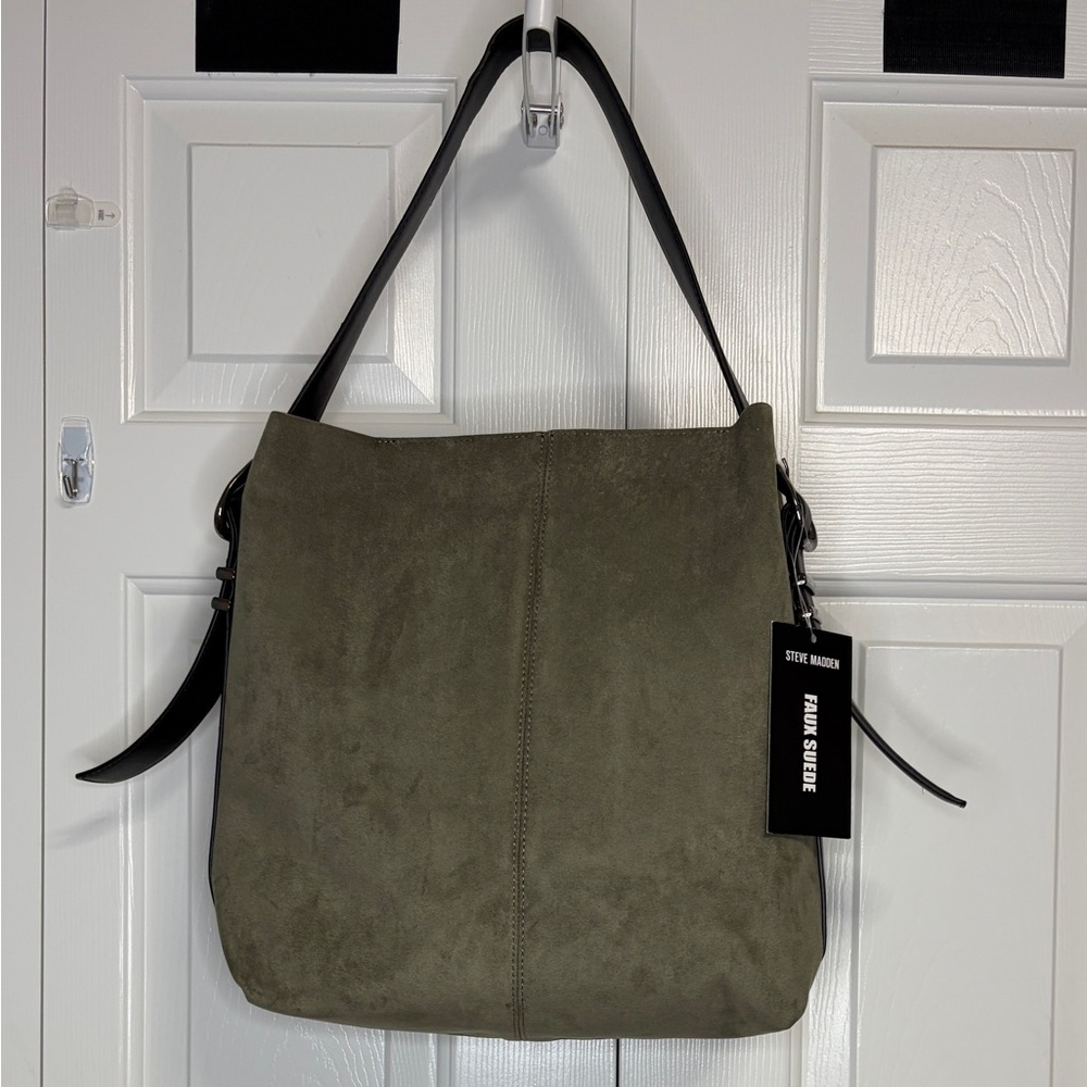 Steve Madden Faux Suede Hobo Bag - Picture 8 of 9